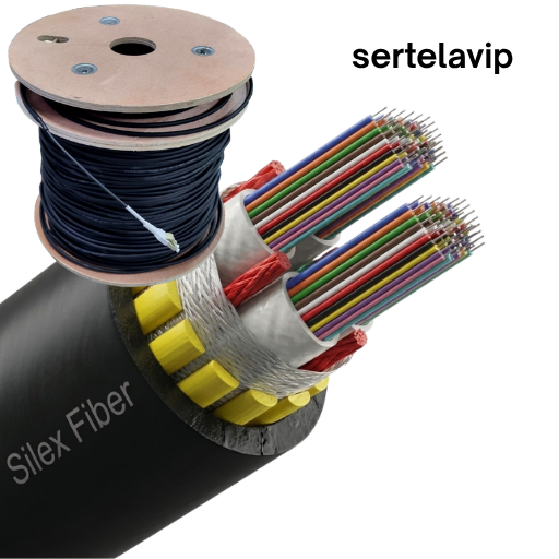 Cable de Fibra Óptica Multimodo 72 Hilos OM4 Alta Densidad Bobina y Sección